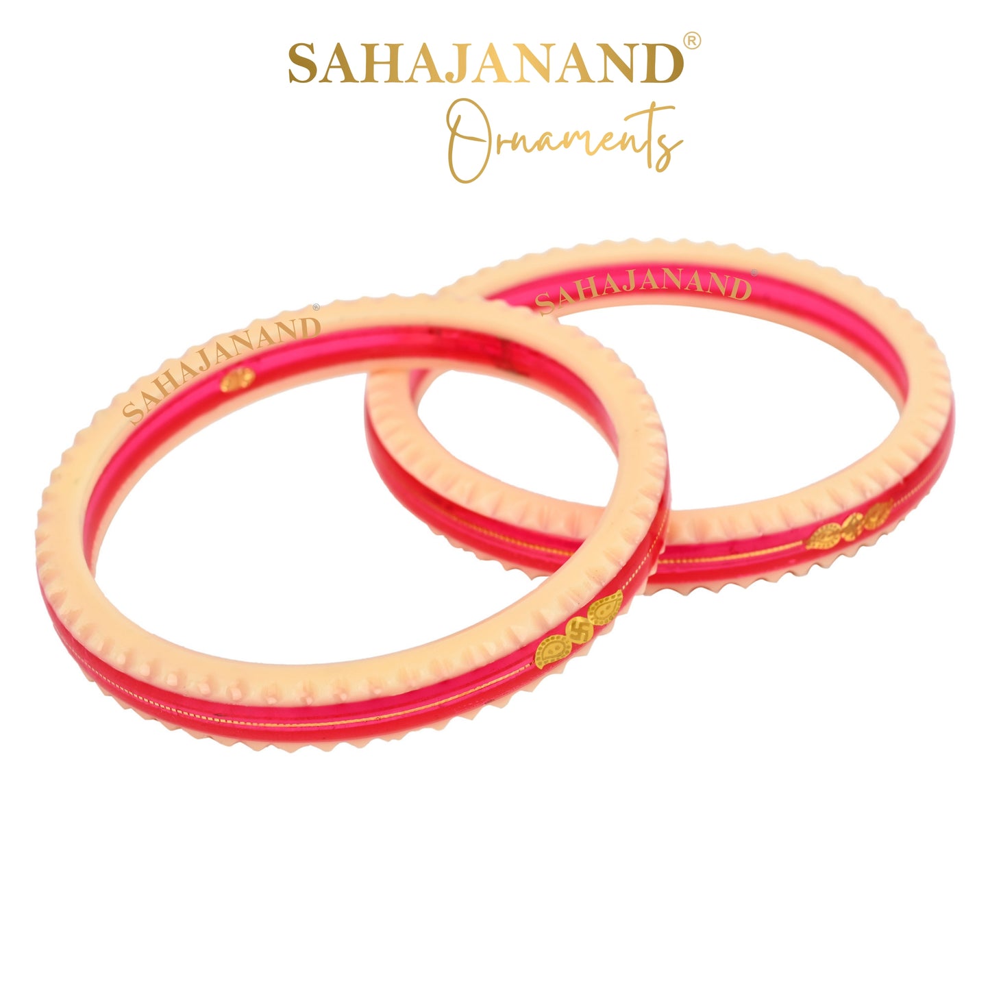 "Pink Crimson : Elegance Gold Bangle"