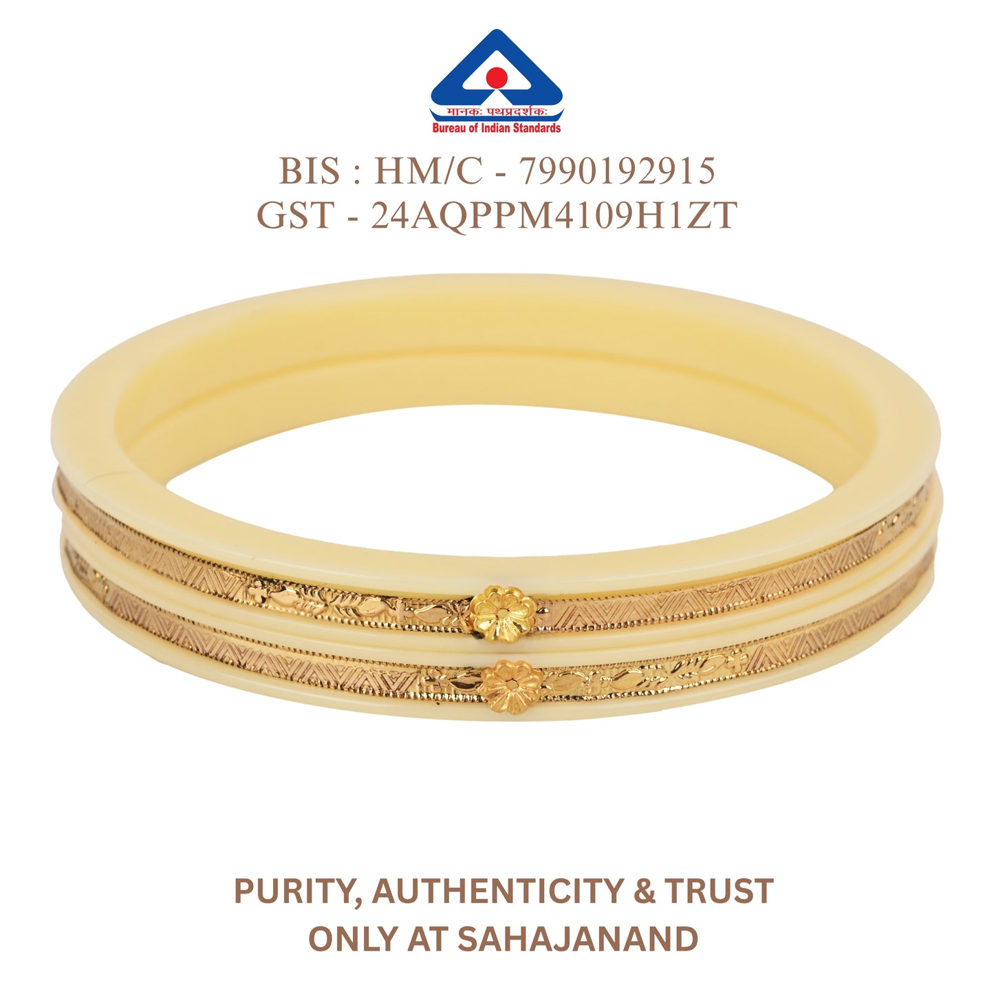 "Shonar Aarambho – A new beginning in an ancient style" 916 22k Gold Bangles (2 pis)