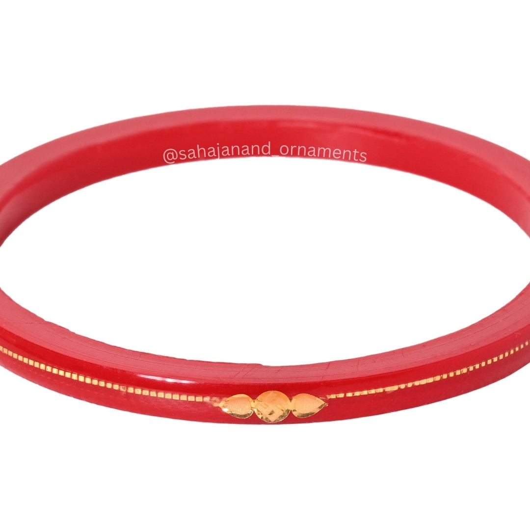 Red - Divya Shringar Bangles (916 22k)