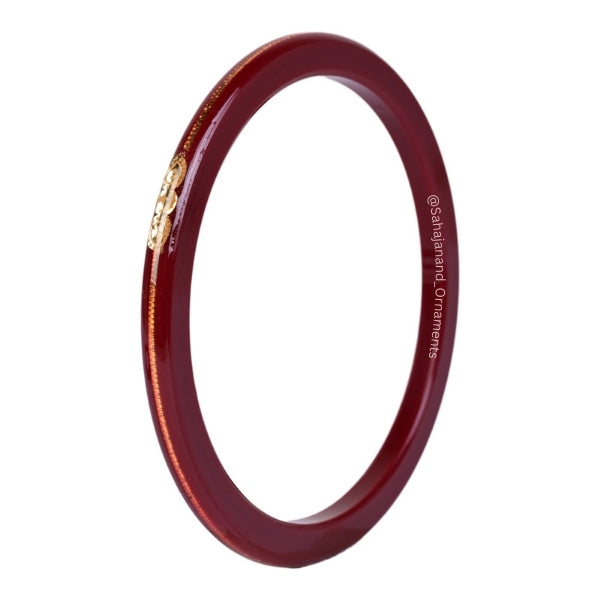 22K 916 Red Moon-Star Islamic Bangles (1 pair)