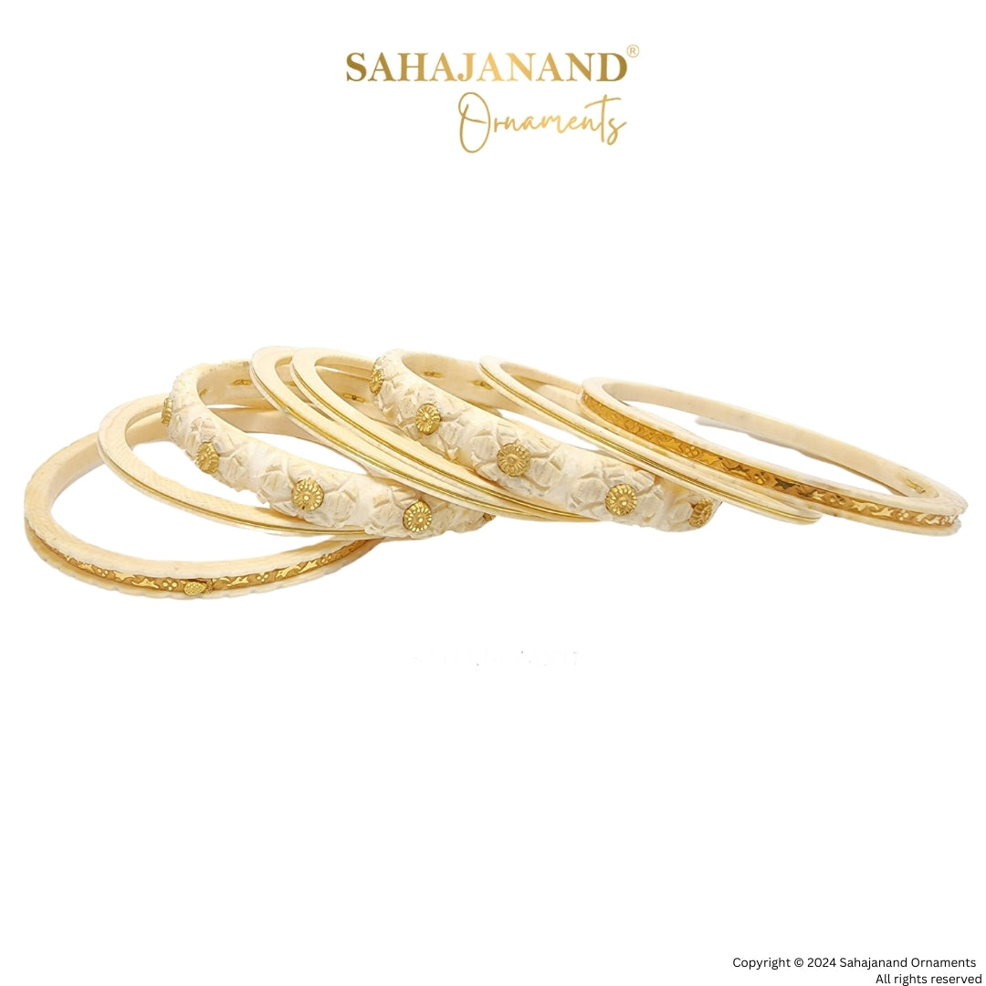 "Ancient Gold Chuda : Ivory Bangle's Beauty "