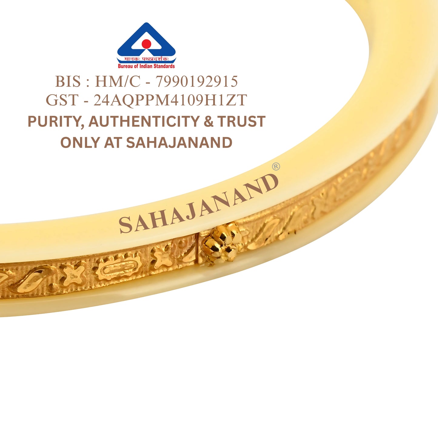 "Ancient Gold Elegance: Cream Bangle Beauty " (2 Pis)