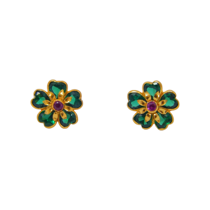 "Emerald Dreams: Baby's Green Earrings"