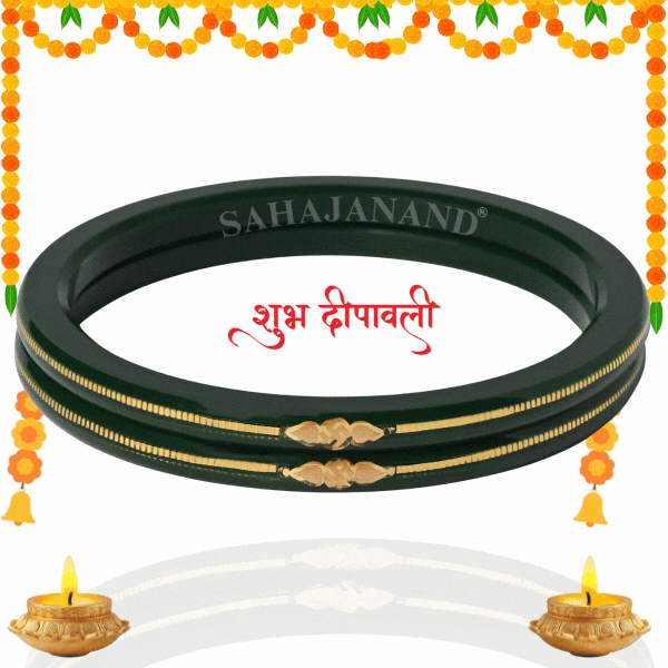 “Hallmark Green Divya Shringar Bangle” (Pack of 1 Pair) (2 pis)