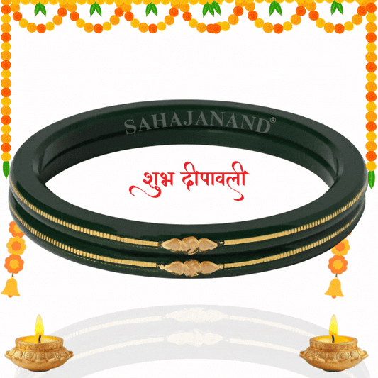 “Hallmark Green Divya Shringar Bangle” (Pack of 1 Pair) (2 pis)