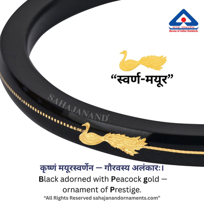 “Mayur Black - A Divya Shringar Bangles 916 22k Gold” (2 pis)