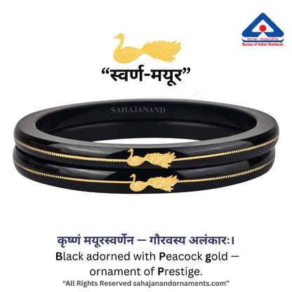 “Mayur Black - A Divya Shringar Bangles 916 22k Gold” (2 pis)