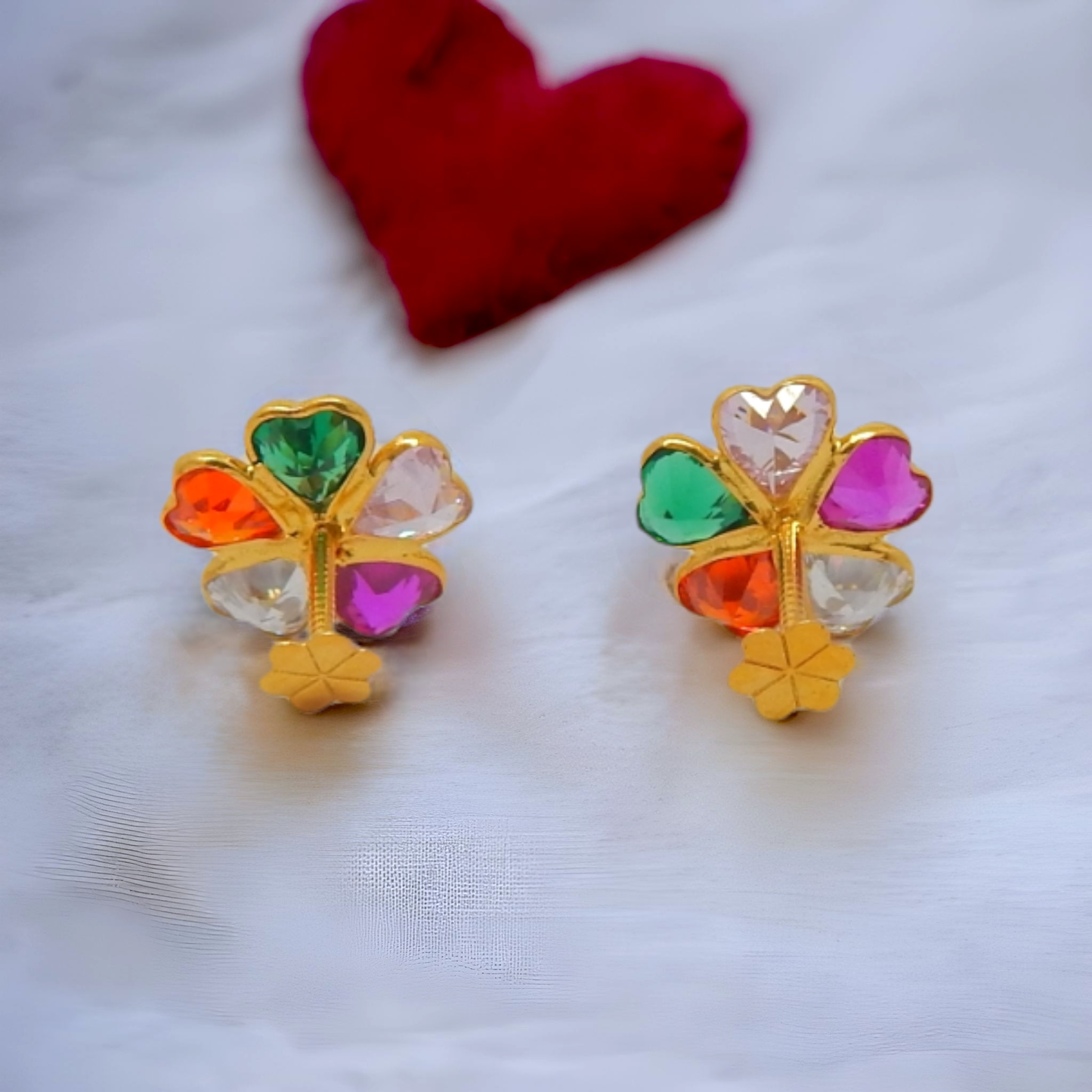 "Multicolor Earrings : Baby's Rainbow Delight"