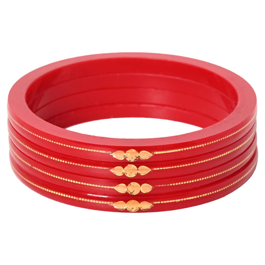 Red - Divya Shringar Bangles (916 22k)