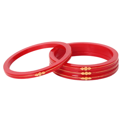 Red - Divya Shringar Bangles (916 22k)