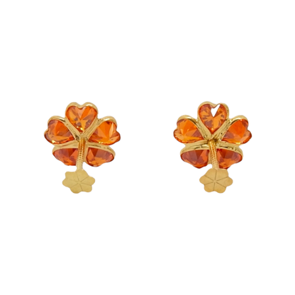 "Baby's Orange Earrings Citrus Charms"