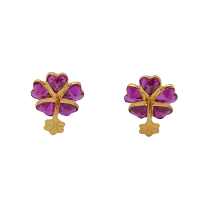 "Purple Passion: Elegance in Earrings"