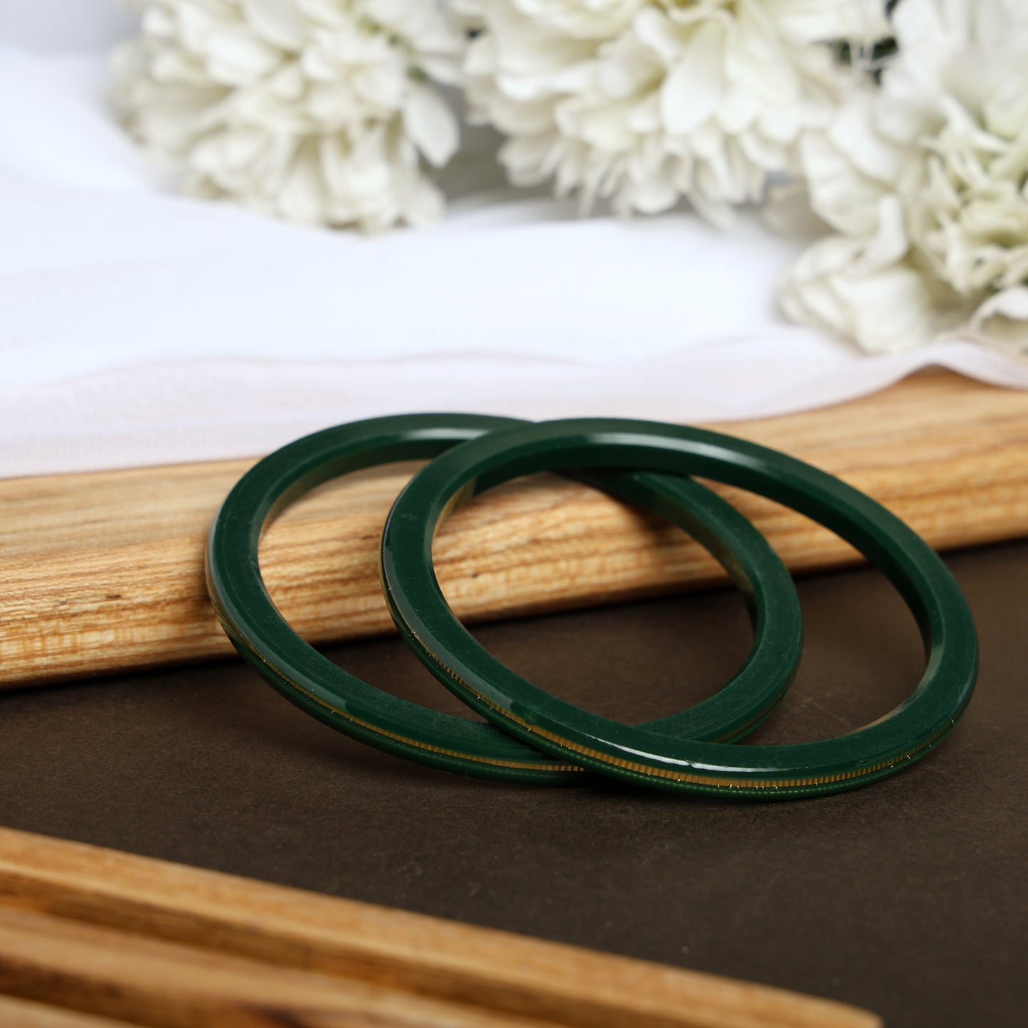 “Hallmark Green Divya Shringar Bangle” (Pack of 1 Pair) (2 pis)