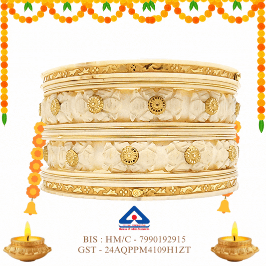 "Ancient Gold Chuda : Ivory Bangle's Beauty "