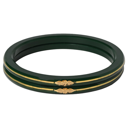 “Hallmark Green Divya Shringar Bangle” (Pack of 1 Pair) (2 pis)