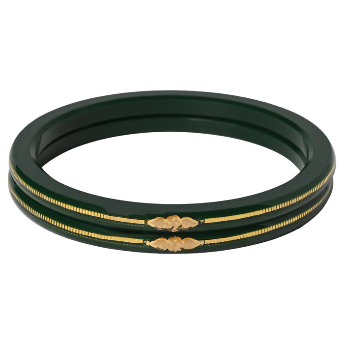“Hallmark Green Divya Shringar Bangle” (Pack of 1 Pair) (2 pis)
