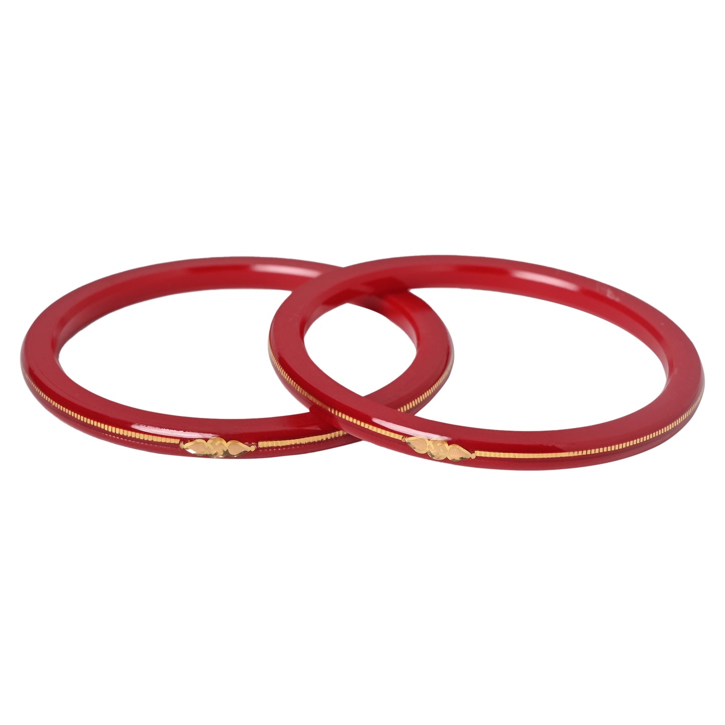 “22k Hallmark Red Divya Shringar Bangle” (2 pis)