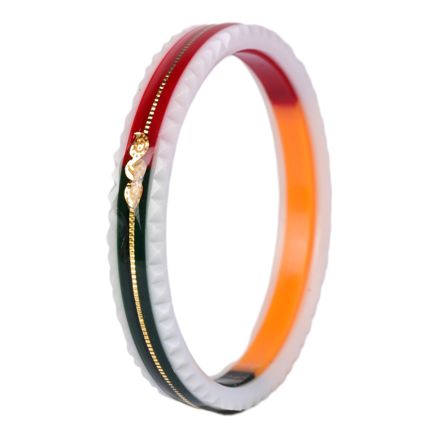 Multi Crimson : Elegance Gold Bangle" (Pack of 1 Pair) (2 pis)