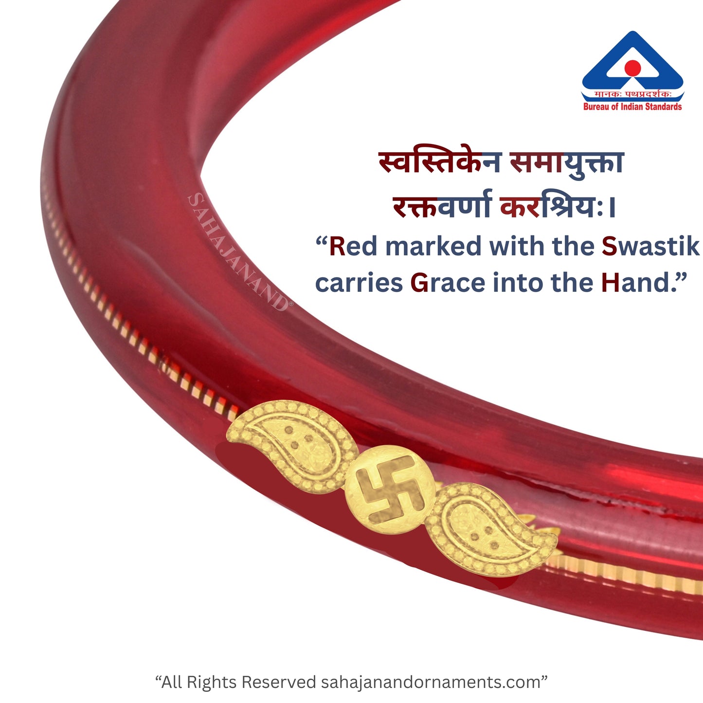 “Mayur Light Red - A Divya Shringar Bangle” (2 pis) (Transparent Red)