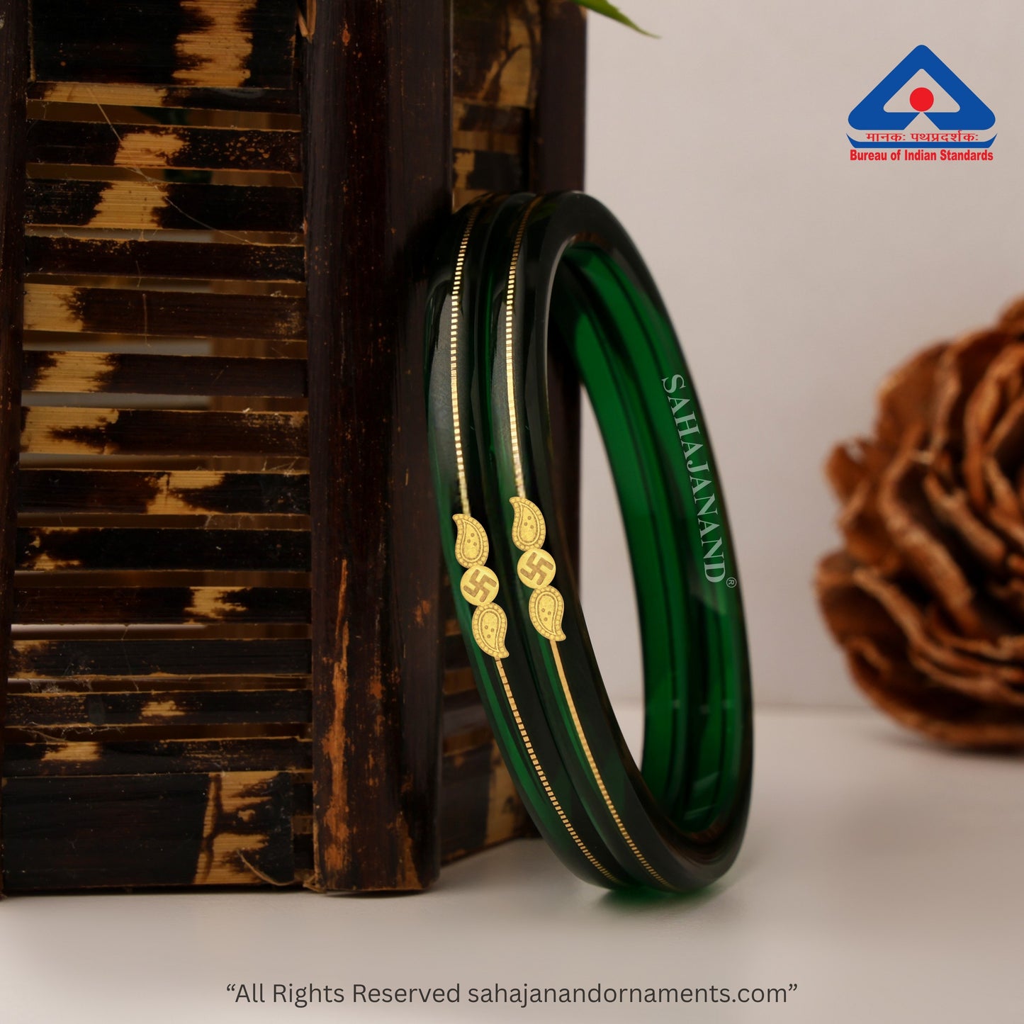 Zamrud Green - A Saumya Shringar 916 22k Bangles (Pack of 2)