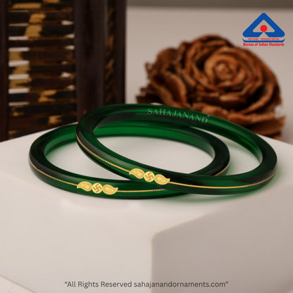 Zamrud Green - A Saumya Shringar 916 22k Bangles (Pack of 2)