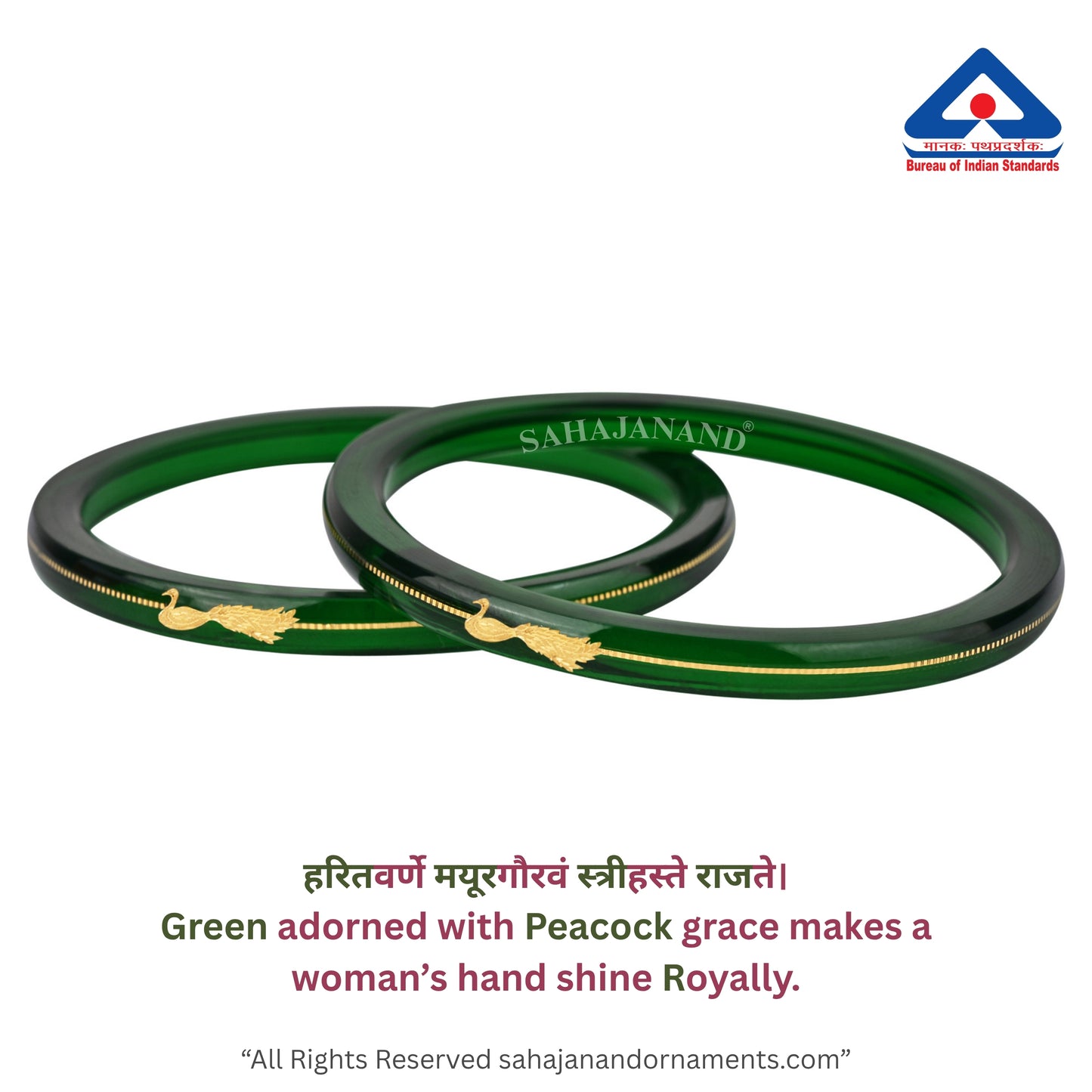 Zamrud Green - A Saumya Shringar 916 22k Bangles (Pack of 2)