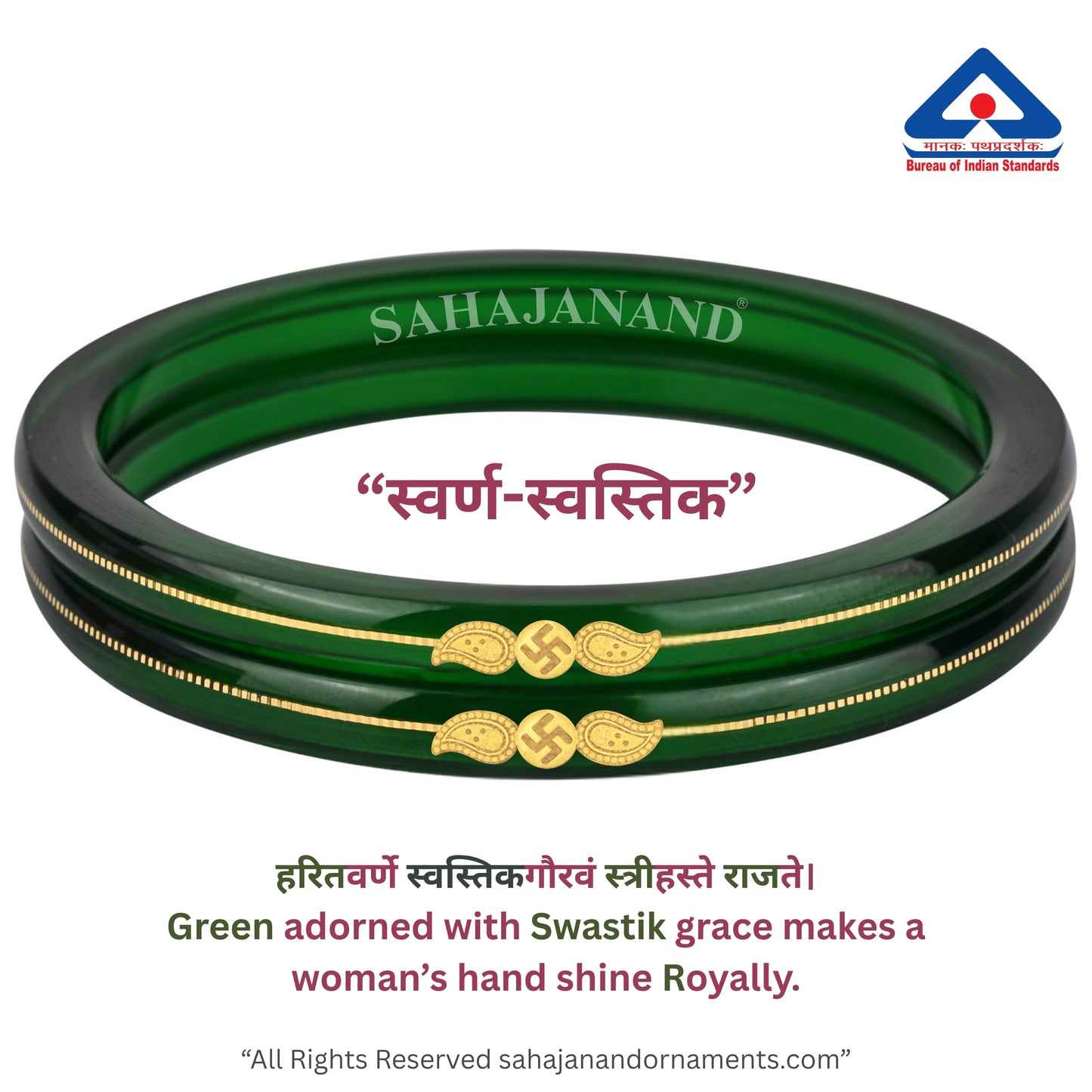 Zamrud Green - A Saumya Shringar 916 22k Bangles (Pack of 2)