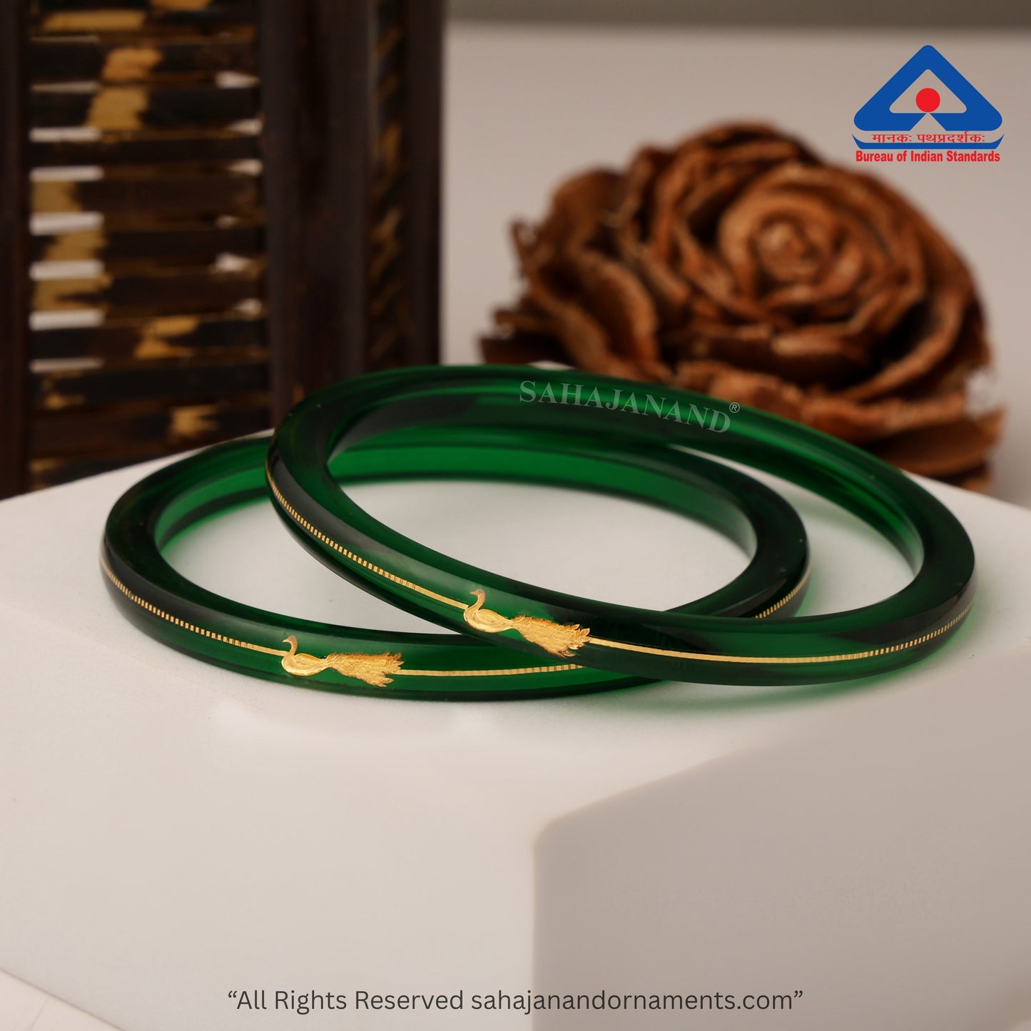 Zamrud Green - A Saumya Shringar 916 22k Bangles (Pack of 2)