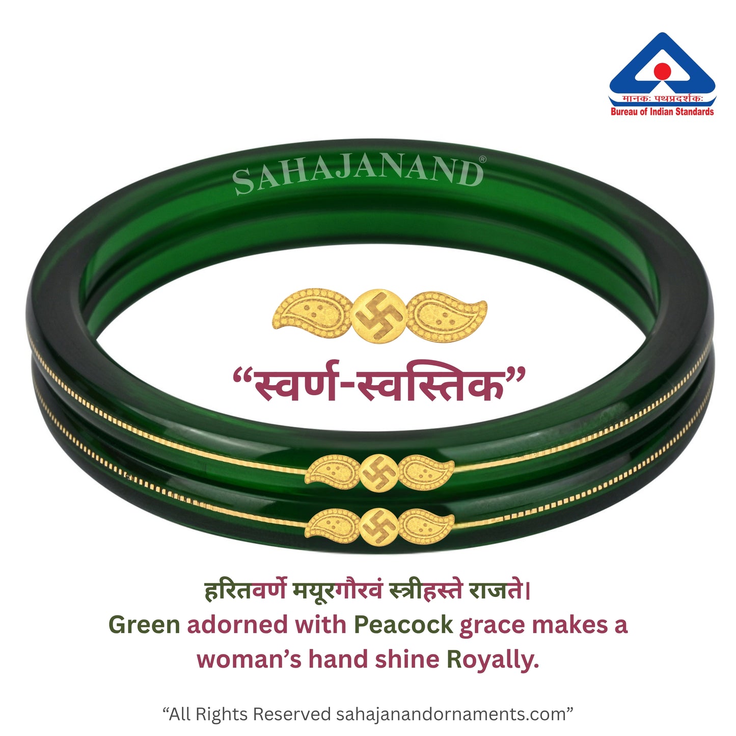 Zamrud Green - A Saumya Shringar 916 22k Bangles (Pack of 2)
