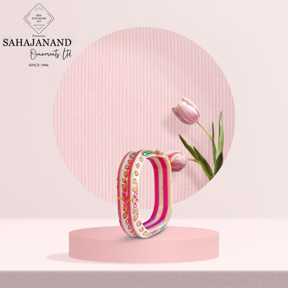 Pink Precious chudi Bangle 916 - 22k