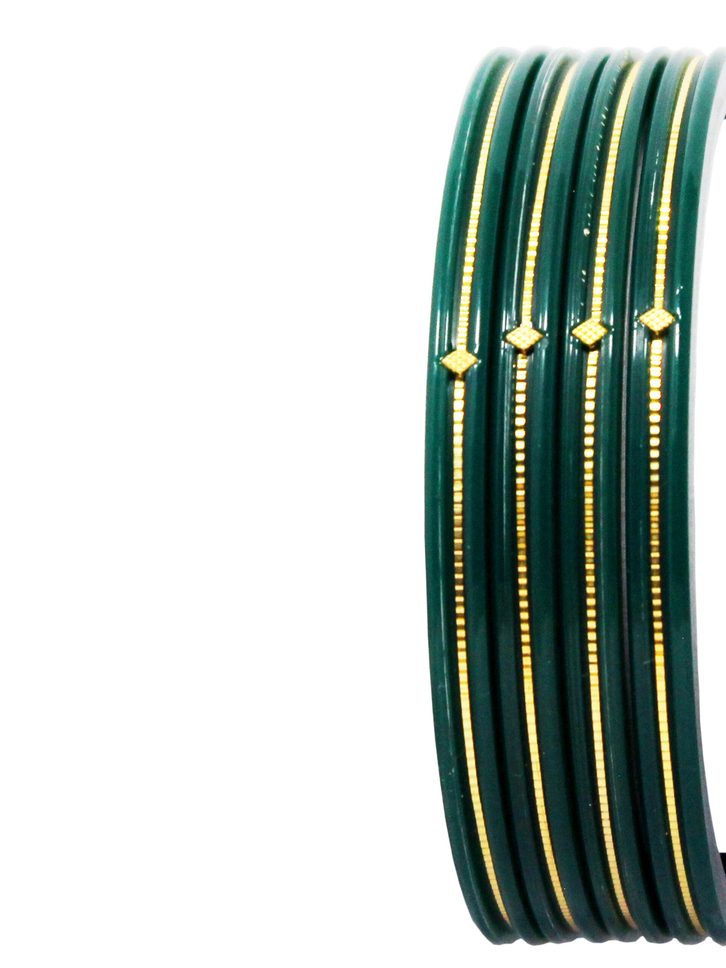 Divya Shringar Bangle Green | 20 Carats Gold with Certificate | Daily Wear | Pack Of 4 | Warrantee